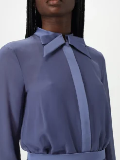 Abito chemisier Emporio Armani in georgette plissettato