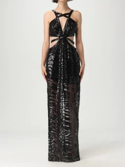 Abito cut-out Just Cavalli in tessuto paillettato