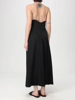 Abito Jil Sander in crepe con inserti in pizzo