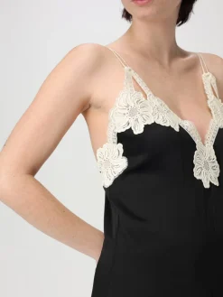 Abito Jil Sander in crepe con inserti in pizzo