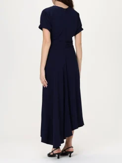 Abito lungo asimmetrico Meimeij in poliestere