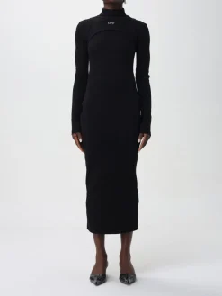 Abito midi con logo Off-White