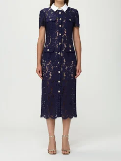 Abito midi Self-Portrait in pizzo