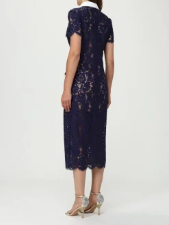 Abito midi Self-Portrait in pizzo