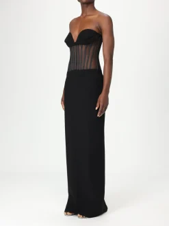 Abito Monot in crêpe e mesh