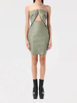 Abito Rick Owens in denim spalmato