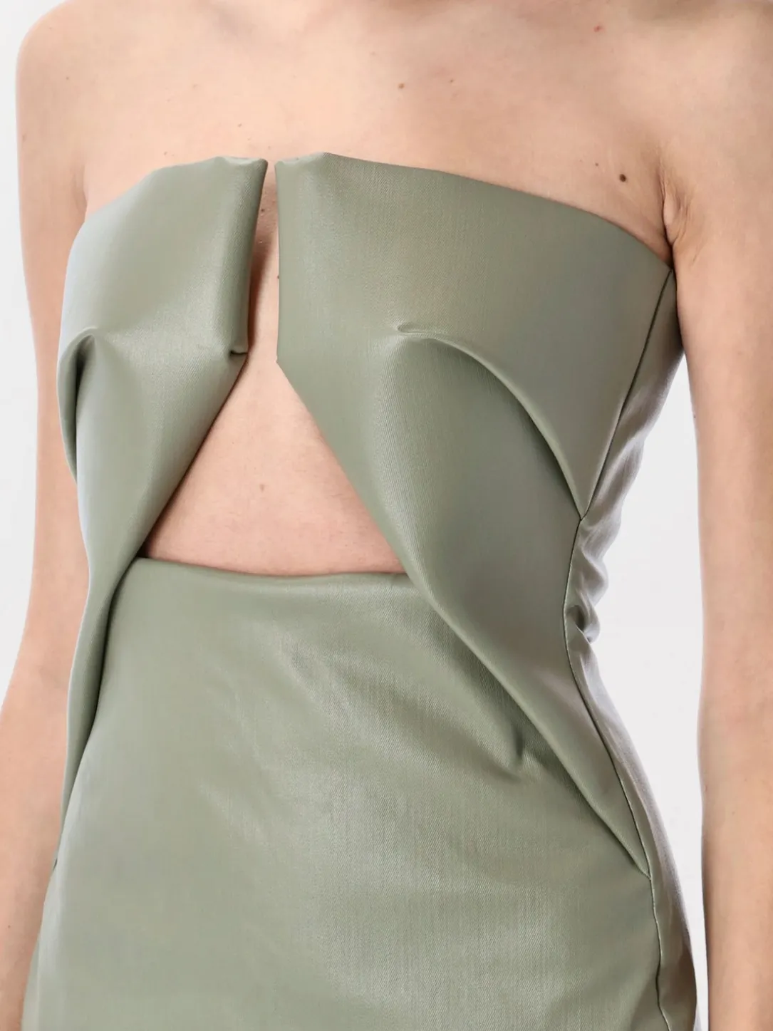 Abito Rick Owens in denim spalmato