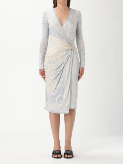 Abito Versace in viscosa con stampa Baroque
