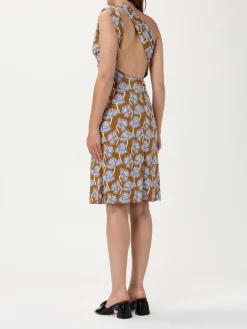 Abito Versace in viscosa stretch con stampa floreale