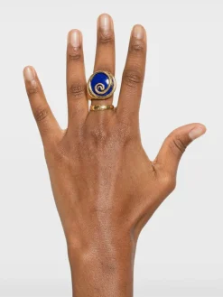 Anello Ascolto Panconesi in ottone placcato oro