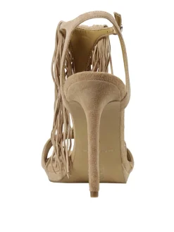 ARIES SANDALO TACCO 9+1 PELLE CON FRANGE