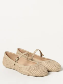 Ballerina Carla Gianvito Rossi in rafia e nappa