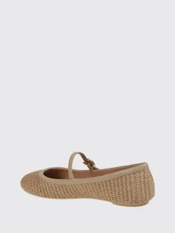 Ballerina Carla Gianvito Rossi in rafia e pelle