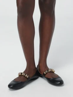 Ballerina Dee Tod's in nappa con anelli metallici