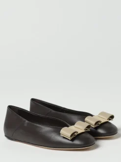 Ballerina Ferragamo in nappa con fiocco Vara