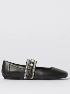 Ballerina Pinko in pelle con perle sintetiche applicate