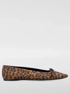 Ballerina Poppy Saint Laurent in viscosa stampa animalier