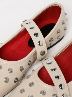 Ballerina Stella McCartney in pelle sintetica riciclata con borchie