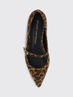Ballerina Stuart Weitzman in camoscio stampa animalier