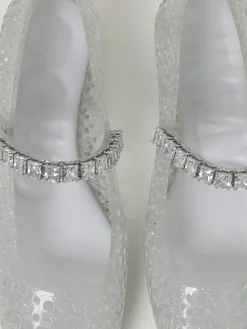 Ballerina The Jelly Jimmy Choo in gomma traforata con strass