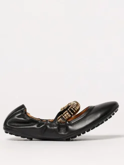 Ballerina Tod's in pelle con anelli metallici