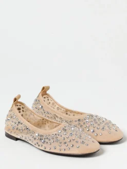 Ballerina Tory Burch in nylon a rete con strass all over