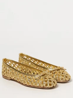 Ballerina Versilia Casadei in pelle vegana con lavorazione crochet