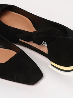 Ballerina Very Bow Tie Aquazzura in camoscio