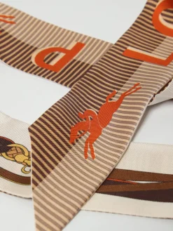 Bandeau Longchamp in seta stampata