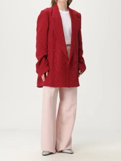 Blazer a doppiopetto in misto seta Dries Van Noten