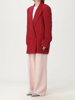 Blazer a doppiopetto in misto seta Dries Van Noten