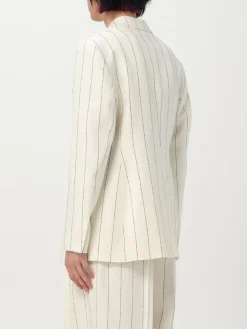 Blazer a monopetto gessato Boss in lino