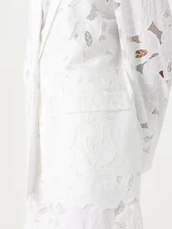 Blazer a monopetto in macramé