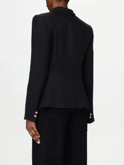 Blazer doppiopetto Elisabetta Franchi in misto lino