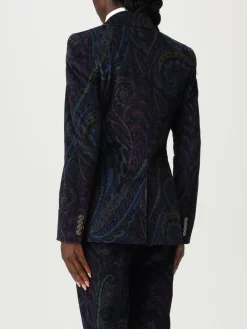 Blazer doppiopetto Etro in velluto Paisley