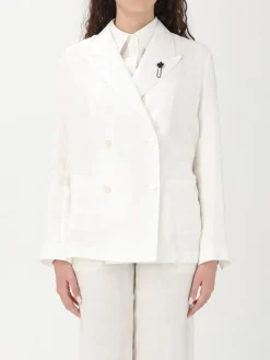 Blazer doppiopetto Lardini in lino