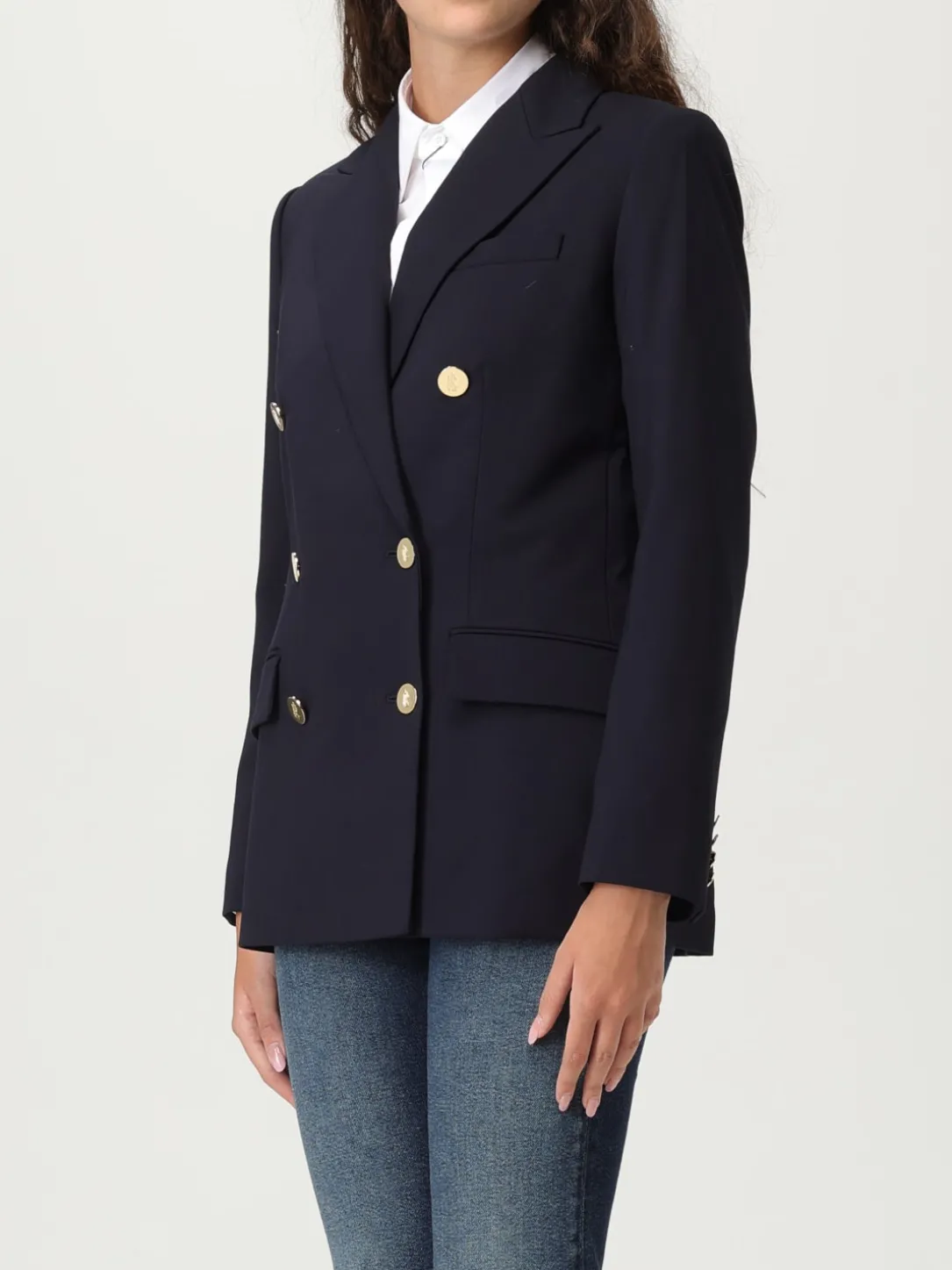 Blazer doppiopetto Lauren Ralph Lauren in lana stretch