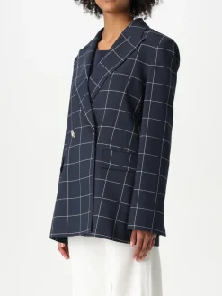 Blazer doppiopetto Liu Jo in misto viscosa check