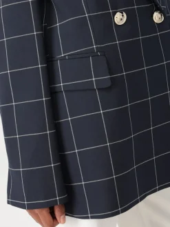 Blazer doppiopetto Liu Jo in misto viscosa check