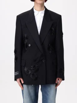 Blazer doppiopetto MSGM in misto lana con ricami