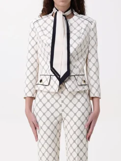 Blazer Elisabetta Franchi in crêpe stampato