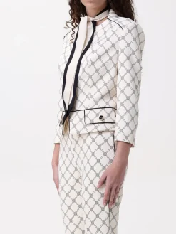 Blazer Elisabetta Franchi in crêpe stampato