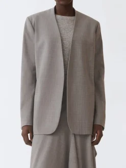 Blazer minimal Fabiana Filippi in misto lana vergine