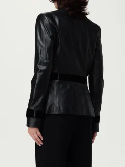 Blazer monopetto Emporio Armani in pelle