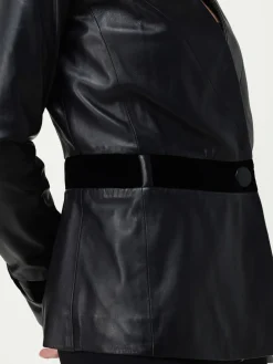 Blazer monopetto Emporio Armani in pelle