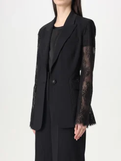 Blazer monopetto Pinko in cotone e pizzo