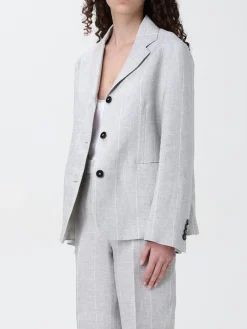 Blazer monopetto Slowear in lino a righe