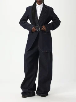 Blazer Sportmax in denim con cintura