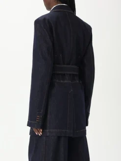 Blazer Sportmax in denim con cintura