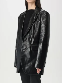 Blazer Sportmax in pelle con cinta